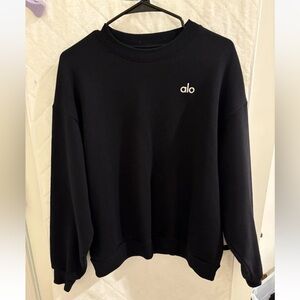 ALO Yoga Accolade Black Crew Neck Sweater sz. M